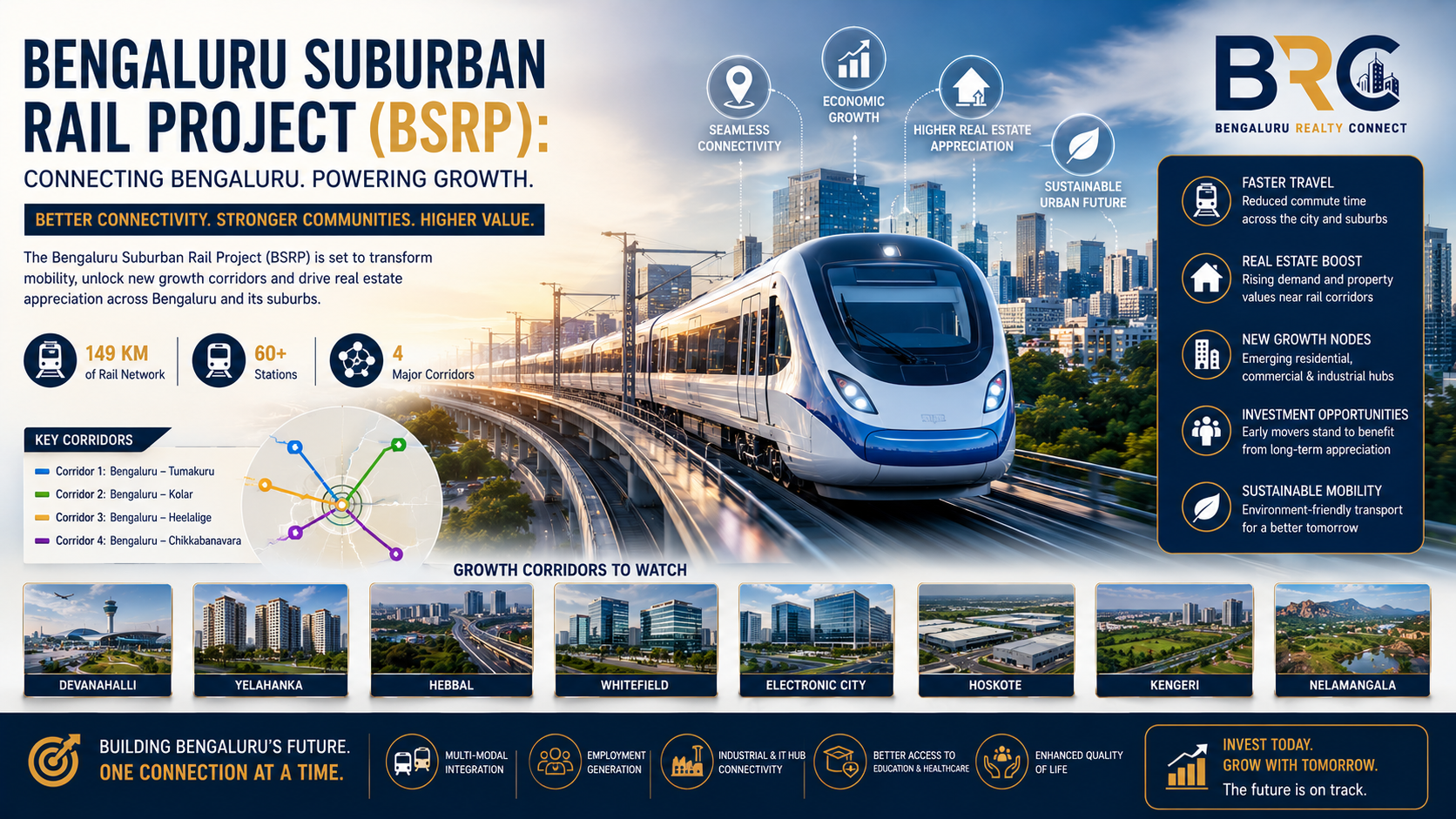 Bengaluru Suburban Rail Project (BSRP): Real Estate Investment Impact | BRC
