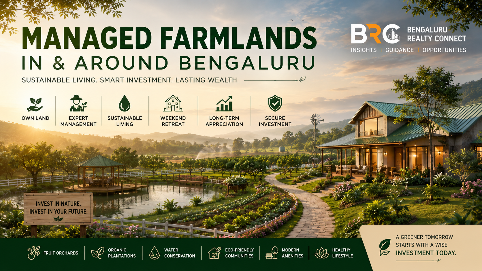 Managed Farmlands in Bengaluru: Investment Guide, Benefits & Future Outlook 2026 | BRC